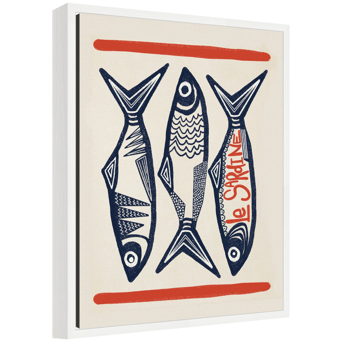 Le Sardine by Alicia Bock Framed Canvas Wall Art Print