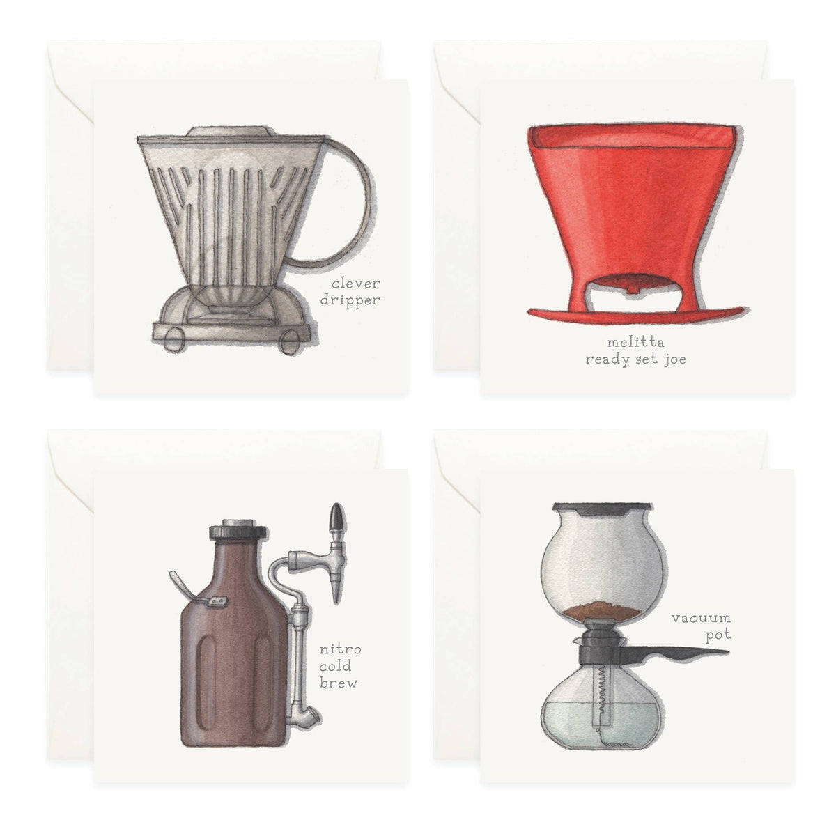 Mini Cards Set / Coffee Brewing - Knife Shift