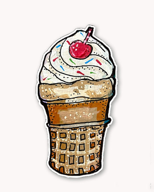 Vanilla Cone Sticker - Knife Shift
