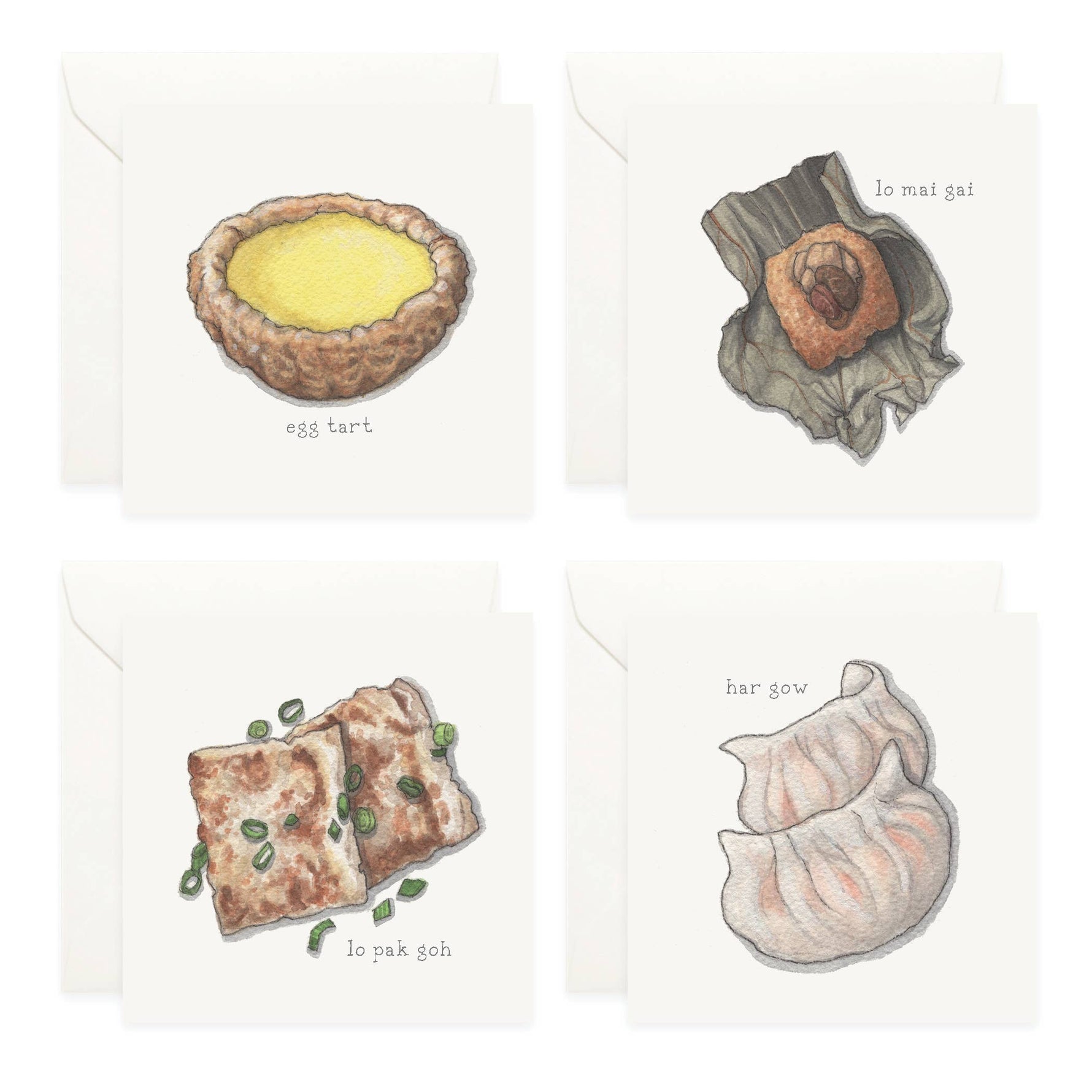 Mini Cards Set / Dim Sum - Knife Shift