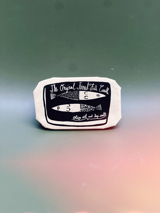 Tinned Fish Candle - Olive Oil and Sea Salt (Ocean Breeze Scented) - Knife Shift