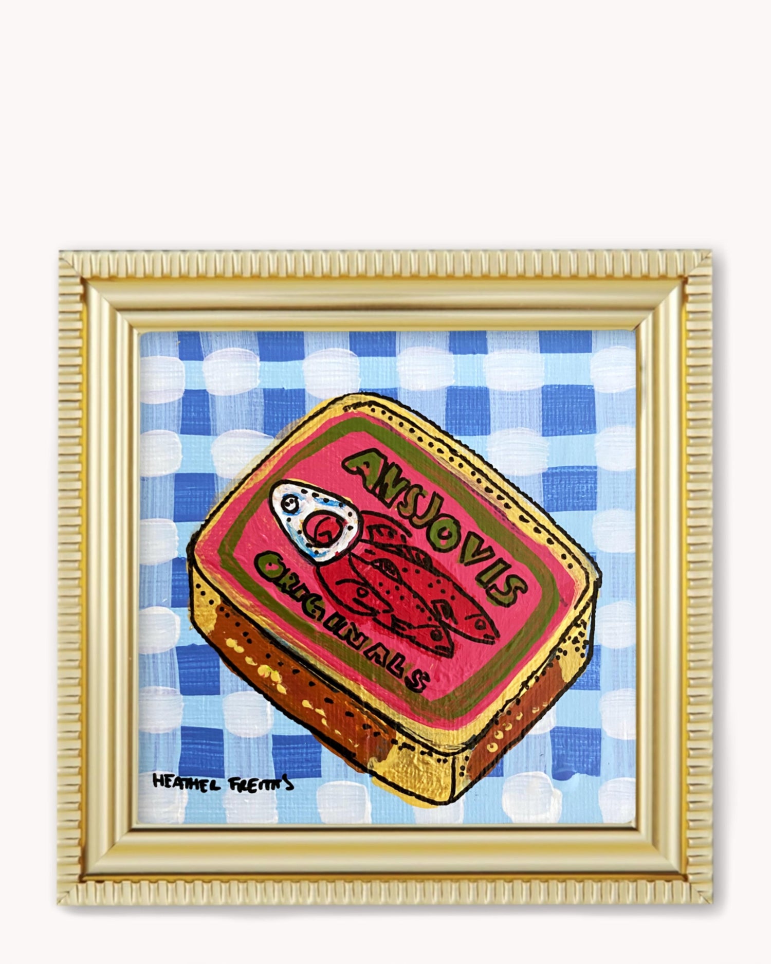 Anchovies Framed Magnet ( Medium )