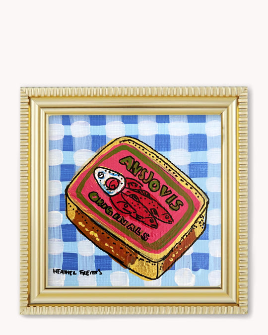 Anchovies Framed Magnet ( Medium ) - Knife Shift