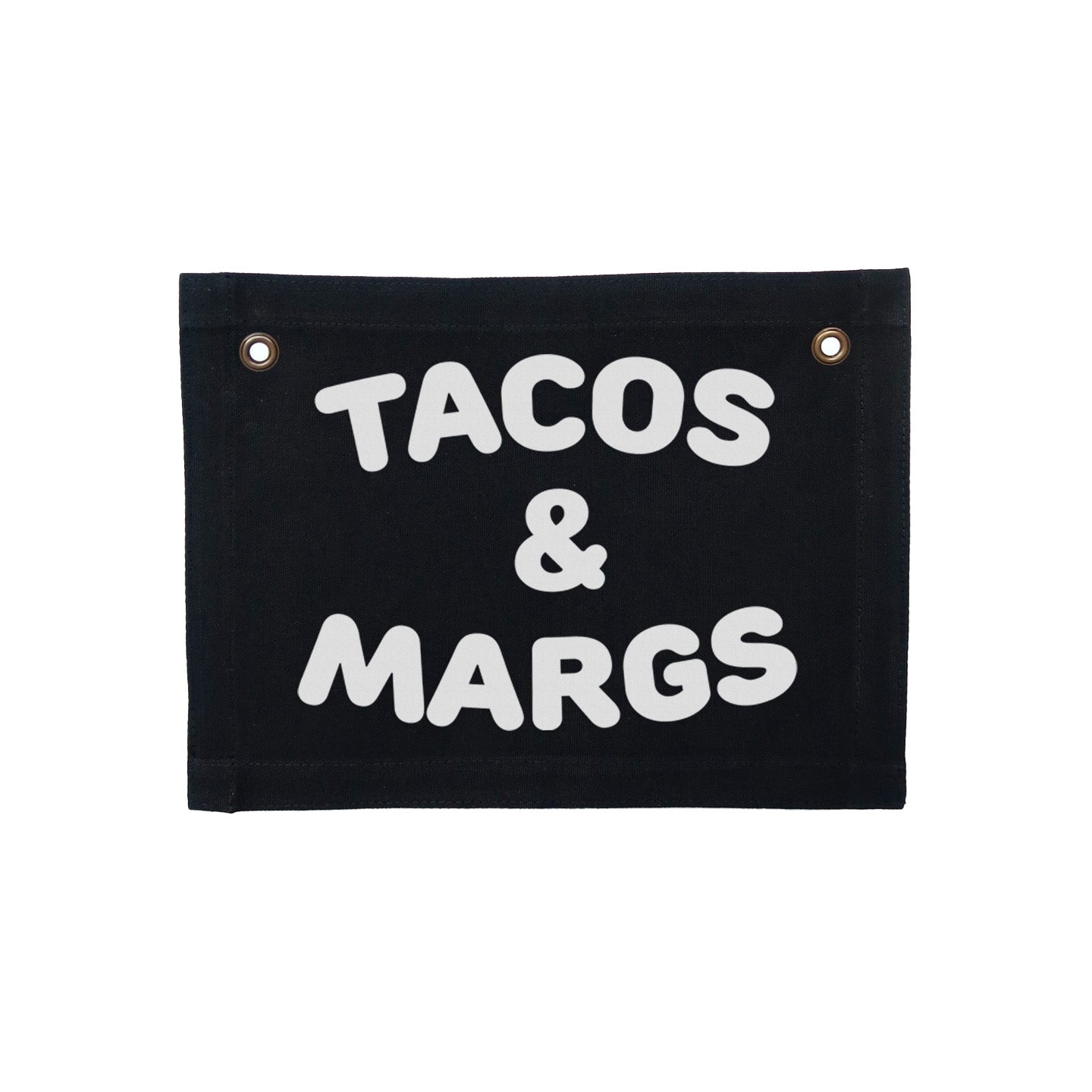 Tacos & Margs Small Canvas Flag - Knife Shift