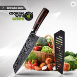 5 PIECE DAMASCUS PATTERN STAMPED CHEF KNIFE SET (FREE DELIVERY) - Knife Shift