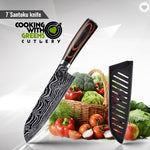 5 PIECE DAMASCUS PATTERN STAMPED CHEF KNIFE SET (FREE DELIVERY) - Knife Shift