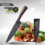 5 PIECE DAMASCUS PATTERN STAMPED CHEF KNIFE SET (FREE DELIVERY) - Knife Shift