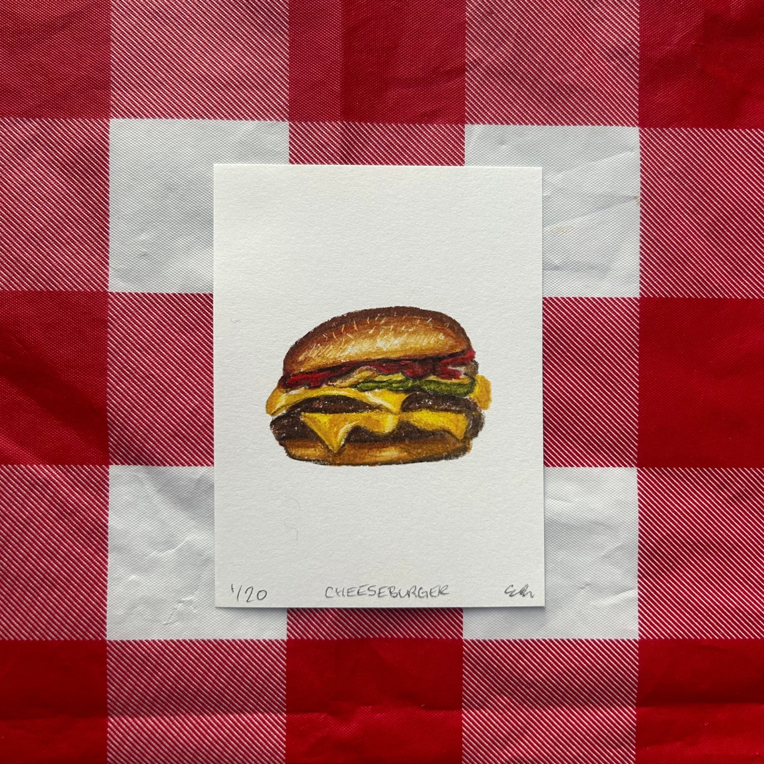 Cheeseburger Print - Knife Shift