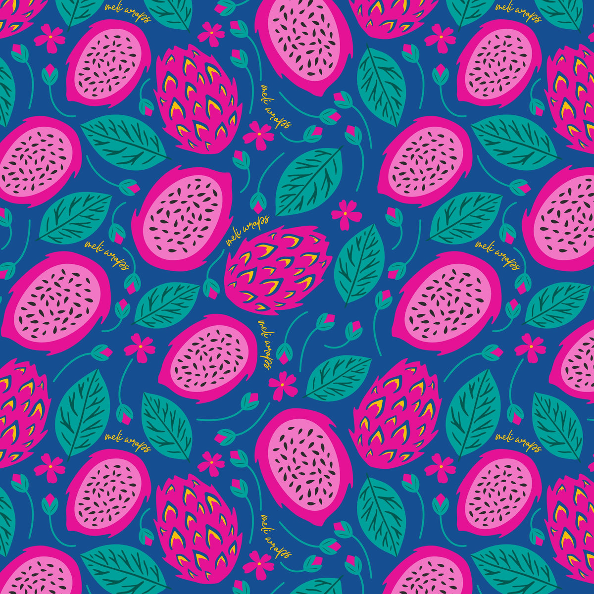 Beeswax Wrap Bulk Roll - Dragonfruit Print - Knife Shift