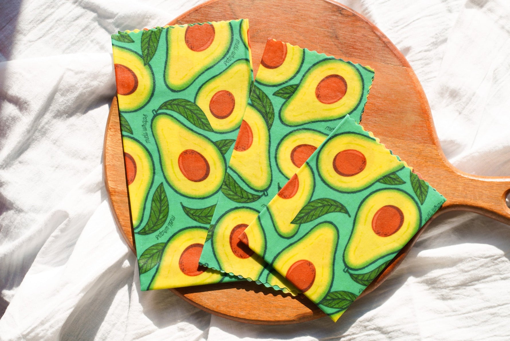 Beeswax Wrap Bulk Roll - Avocado Print - Knife Shift