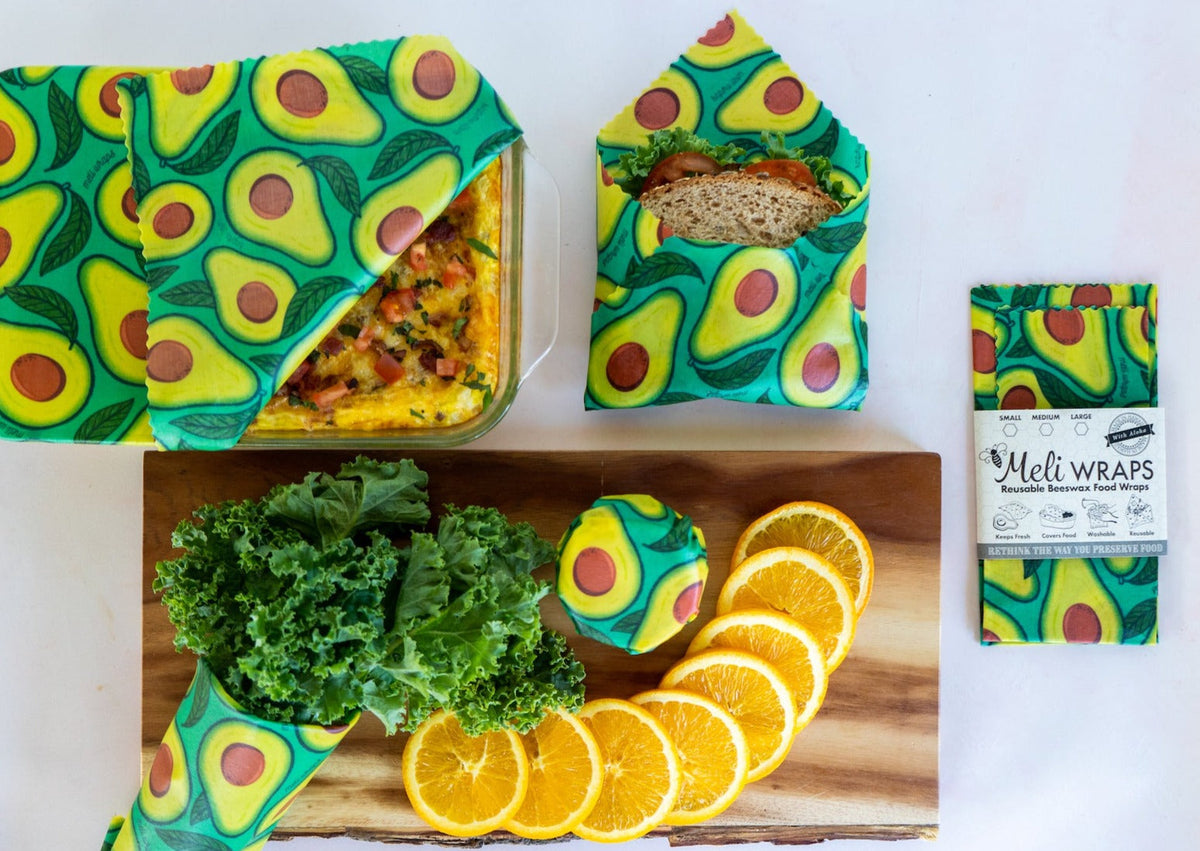 Beeswax Food Wrap - Avocado Print - Knife Shift