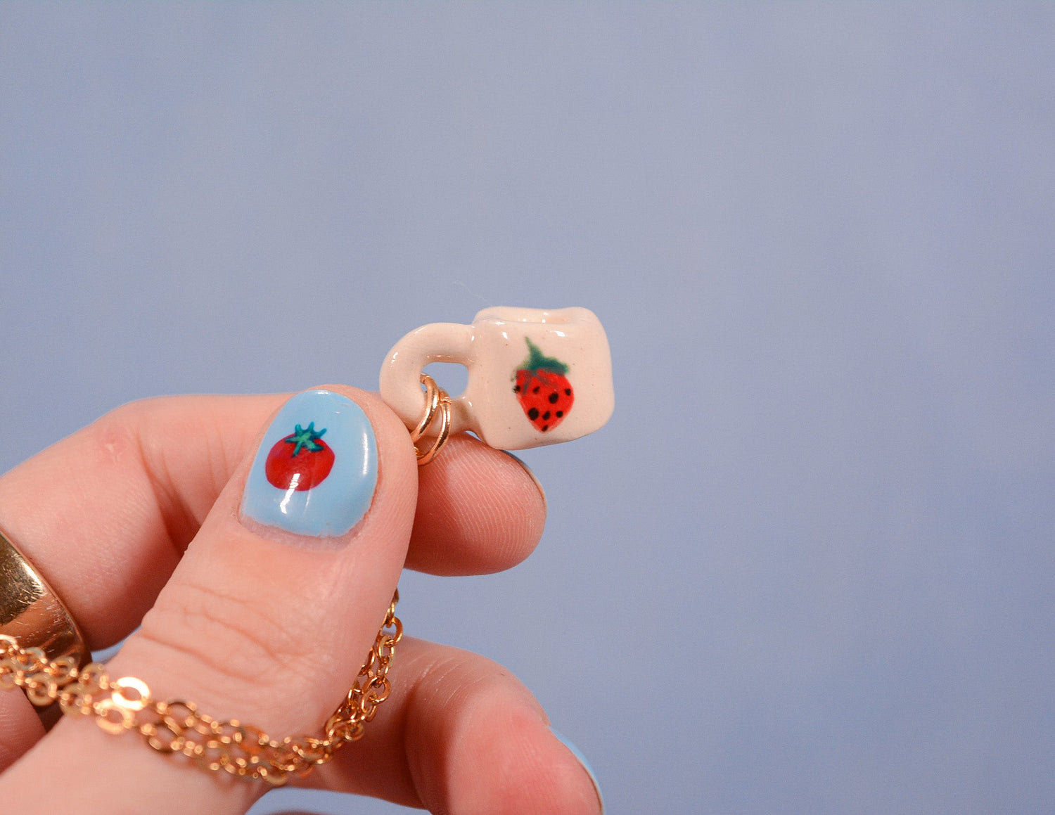 Strawberry Mug Necklace - Knife Shift