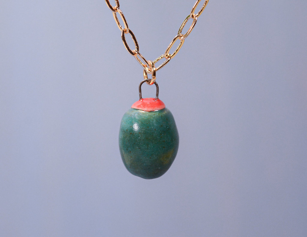 Dark Olive Necklace - Knife Shift