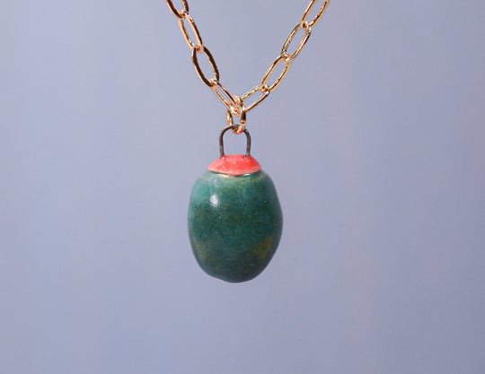 Dark Olive Necklace - Knife Shift