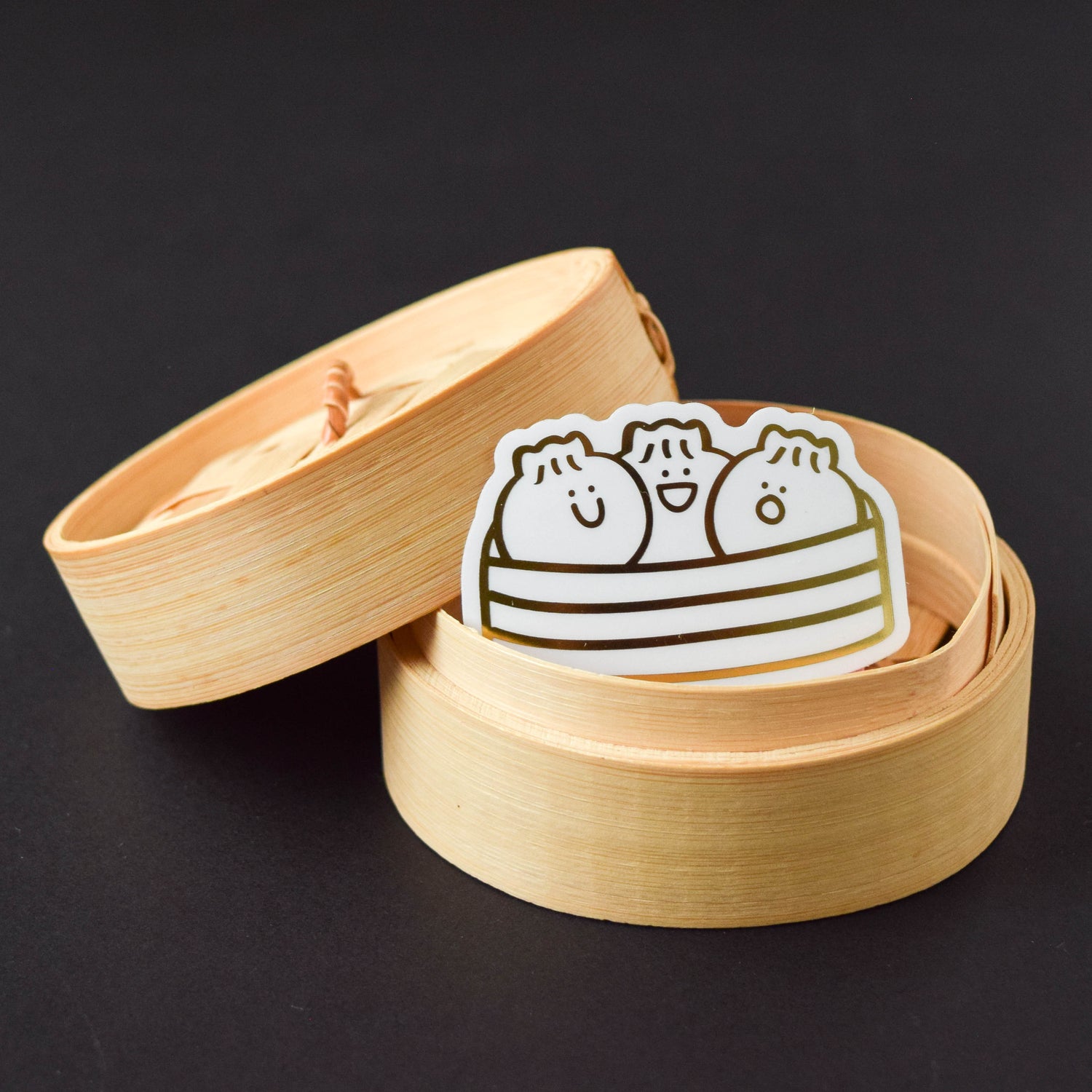 Bao Dumpling Basket Gold Foil Vinyl Sticker - Knife Shift