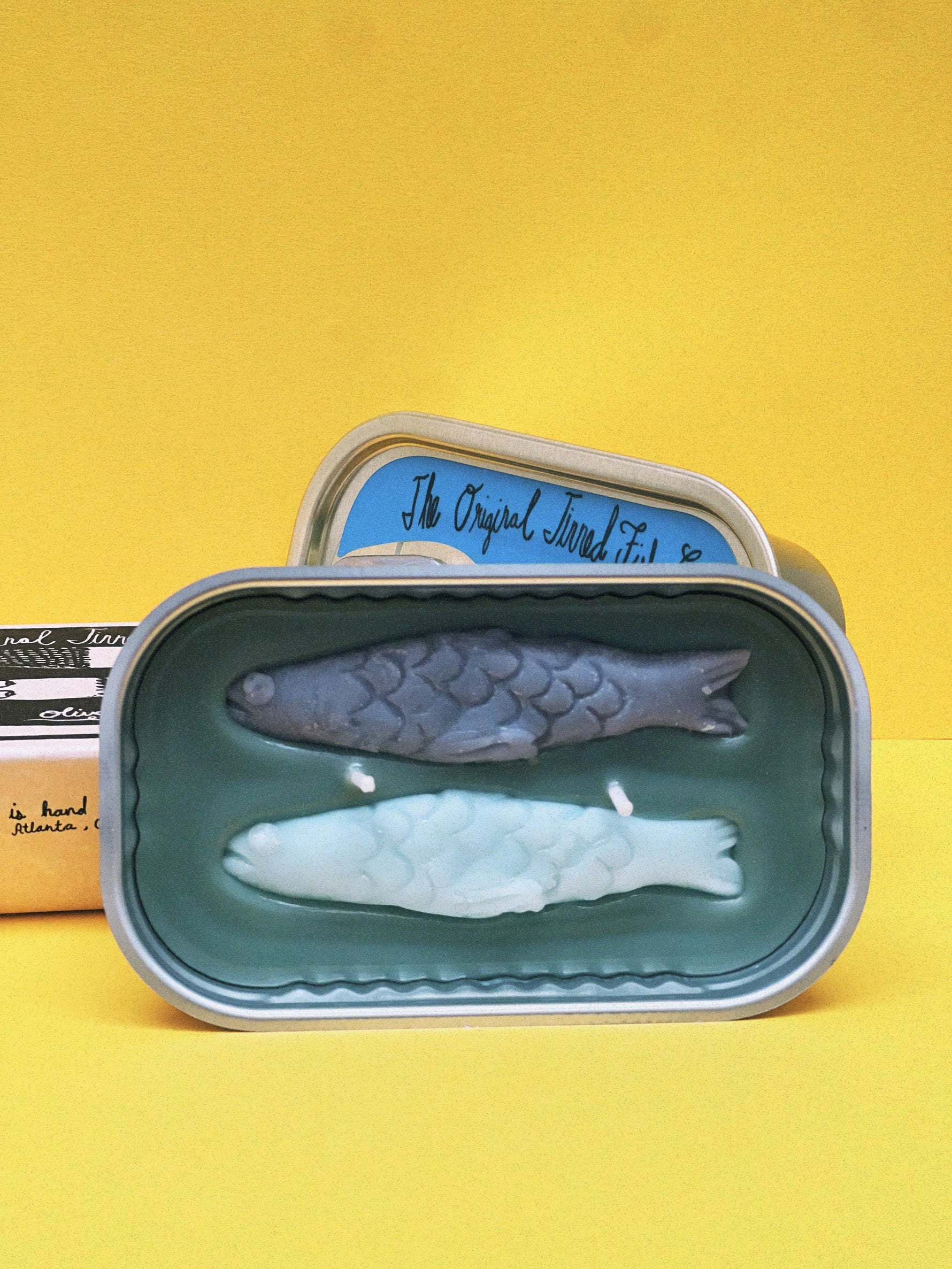 Tinned Fish Candle - Olive Oil and Sea Salt (Ocean Breeze Scented) - Knife Shift