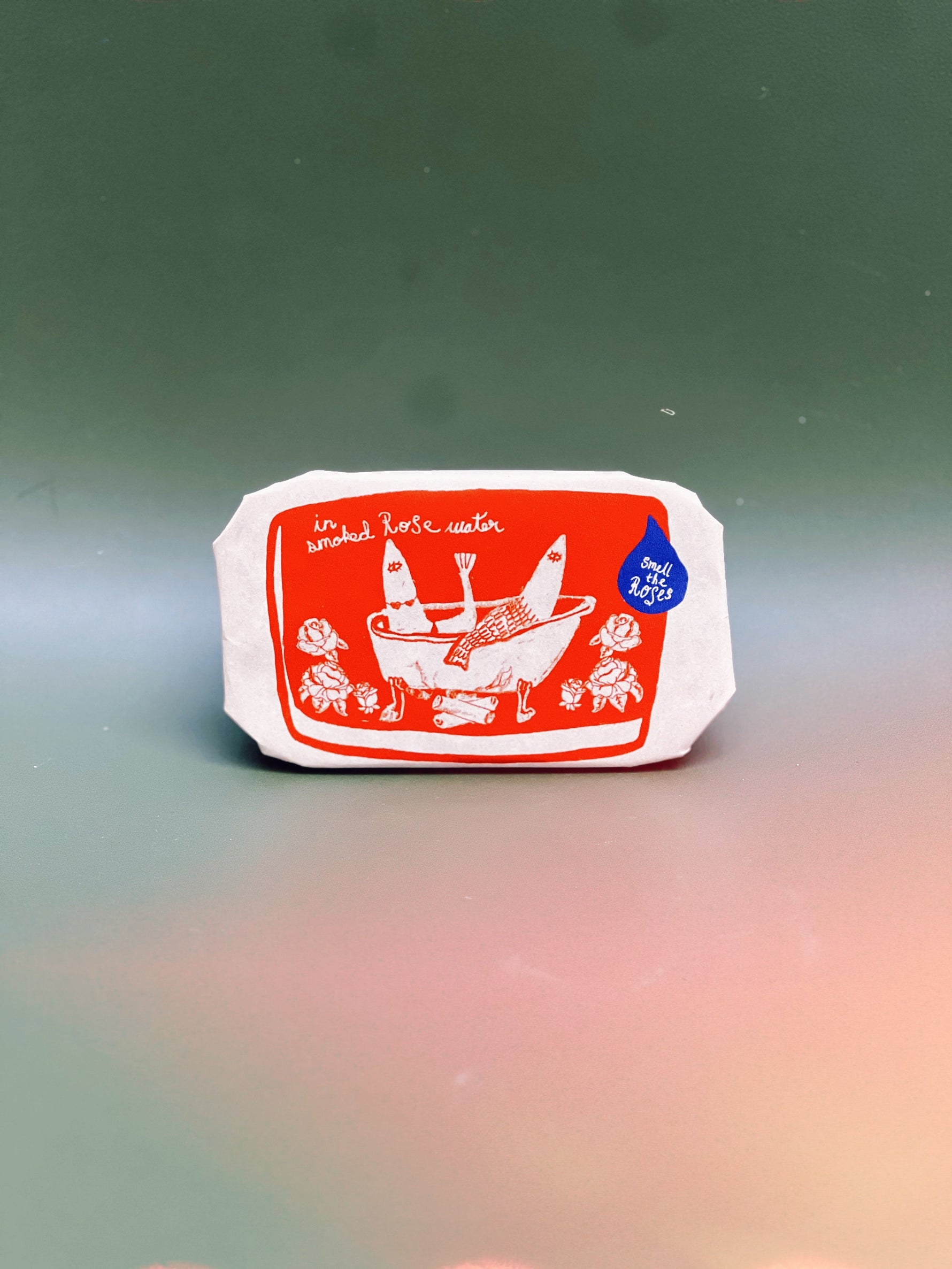 Tinned Fish Candle - Smoked Rose Water (Roses and Campfire Scented) - Knife Shift