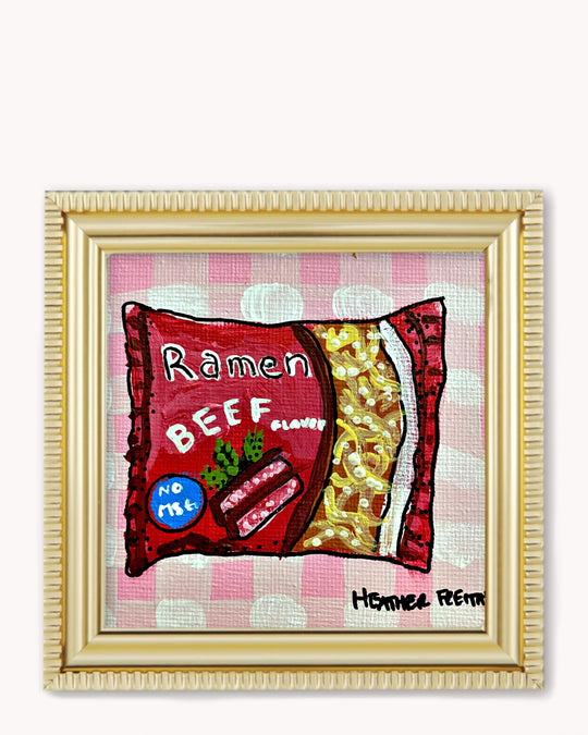 Beef Ramen Framed Magnet ( Medium ) - Knife Shift