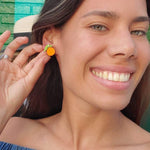 Tangerine Stud Earrings - Knife Shift