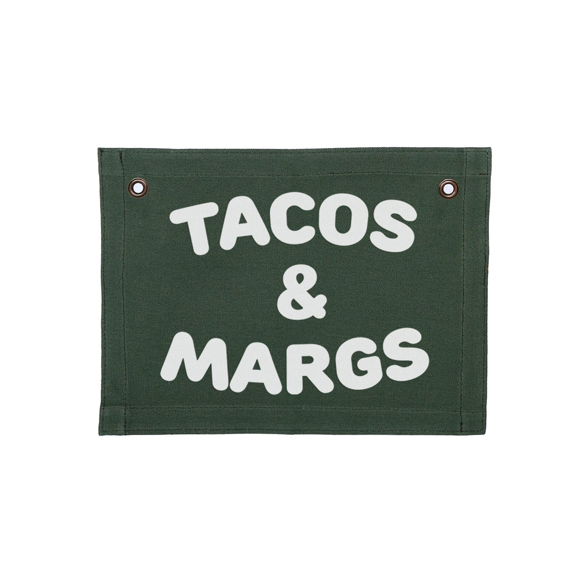 Tacos & Margs Small Canvas Flag - Knife Shift