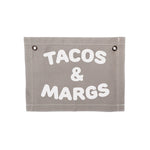 Tacos & Margs Small Canvas Flag - Knife Shift