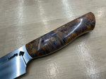 Steaksuki Knife - Orange/Purple Box Elder Burl - CPM154