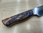 Steaksuki Knife - Orange/Purple Box Elder Burl - CPM154