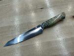 Steaksuki Knife - Purple & Cream Box Elder Burl - CPM154