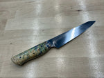 Steaksuki Knife - Purple & Cream Box Elder Burl - CPM154