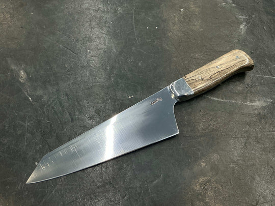 V - Series Petty Knife in CPM154 - 304 SS Bolster & Texas Spalted Pecan - Knife Shift