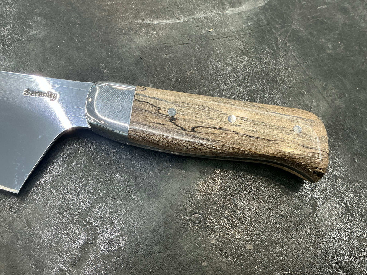 V - Series Petty Knife in CPM154 - 304 SS Bolster & Texas Spalted Pecan - Knife Shift