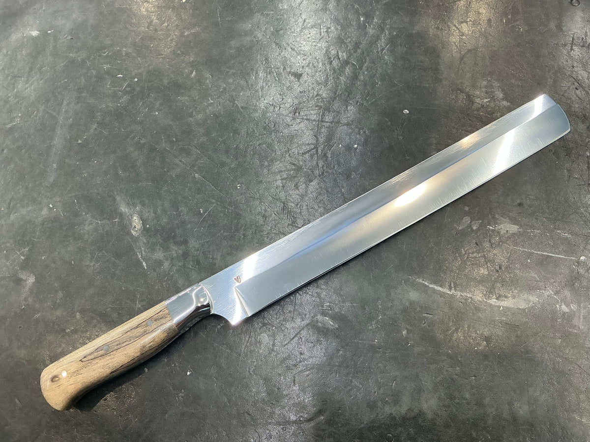 V - Series Deli Slicer in CPM154 - 304 SS Bolster & Texas Spalted Pecan Handle