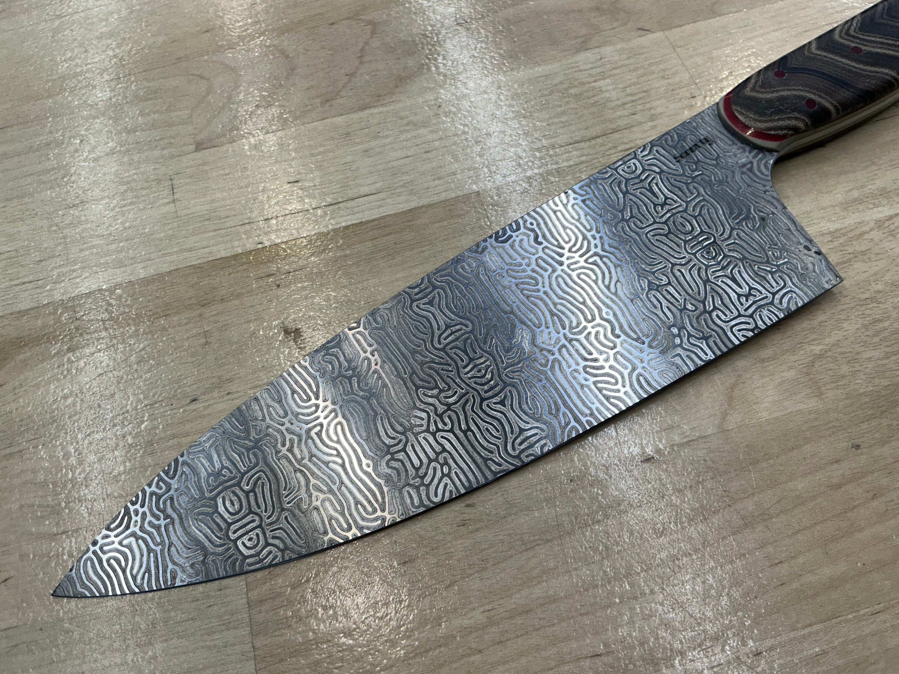 Brain Coral Euro Chef Knife in CPM154 - Micarta & G-10 - Knife Shift