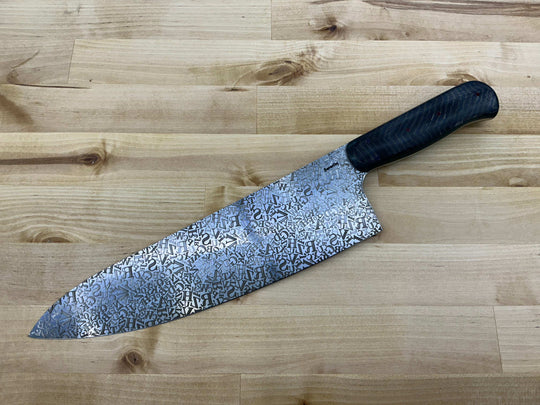Gigantor Alphabet Soup Chef Knife - CPM154 - Micarta & G-10 - Knife Shift