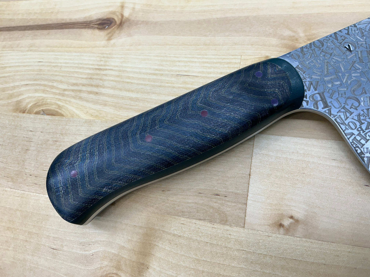 Gigantor Alphabet Soup Chef Knife - CPM154 - Micarta & G-10 - Knife Shift