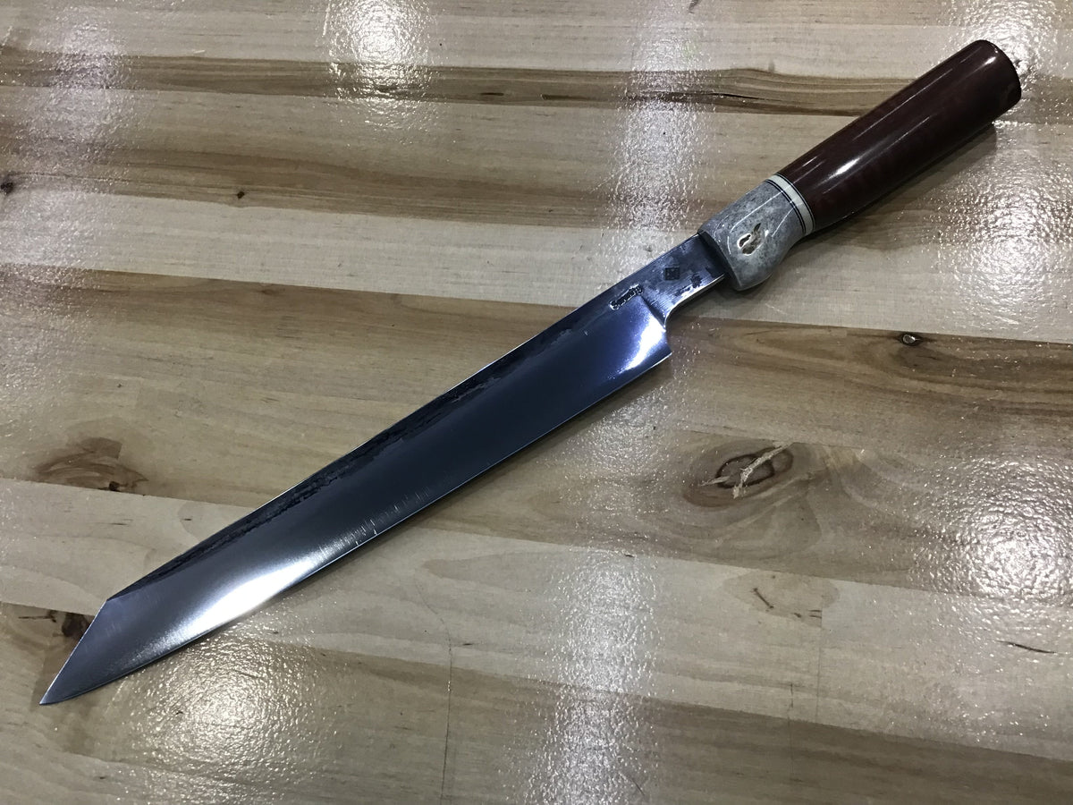 Sujihiki Slicer in CPM154, Anlter, G-10 & Snakewood Handle 11 1/4” (285mm) - Knife Shift