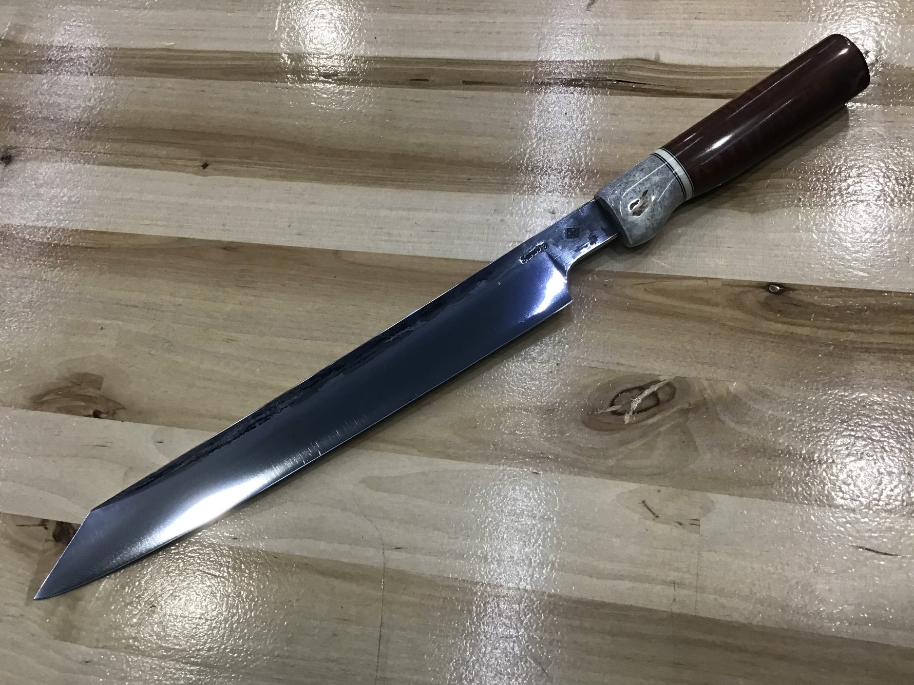 Sujihiki Slicer in CPM154, Anlter, G-10 & Snakewood Handle 11 1/4” (285mm) - Knife Shift