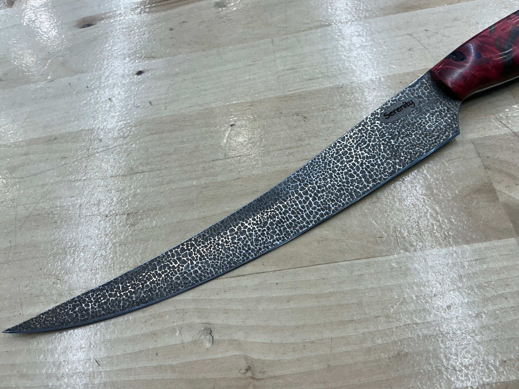 Long Boning Knife - Z-FiNite - Pink Maple Burl Handle - Knife Shift