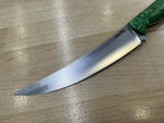 Thick Spanish Boning Knife - CPM 154 - Green Box Elder Burl Handle - Knife Shift