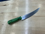 Thick Spanish Boning Knife - CPM 154 - Green Box Elder Burl Handle - Knife Shift