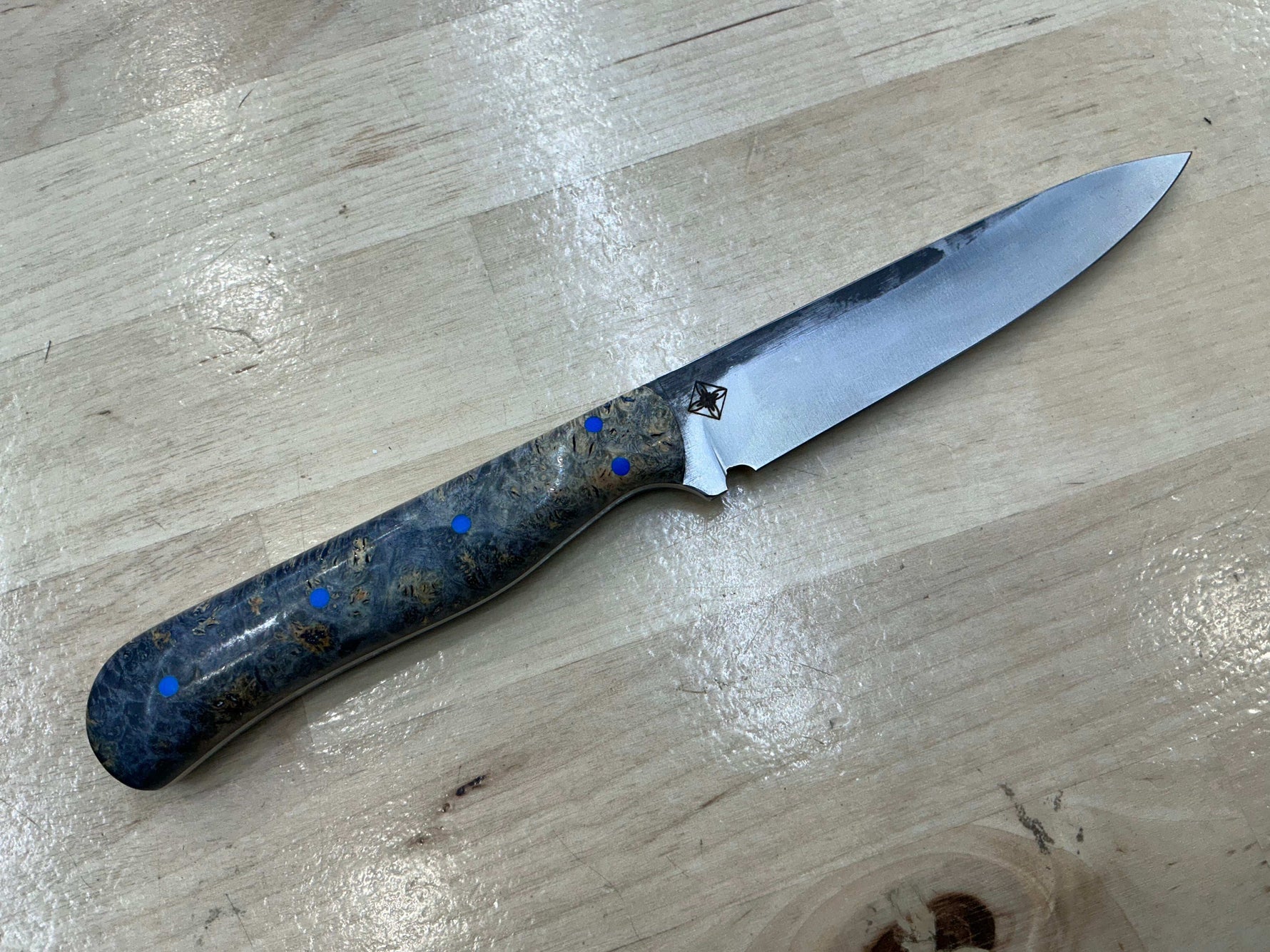 OG Lady’s Paring Knife - CPM154 - Blue Redwood Burl Wood Handle - Knife Shift