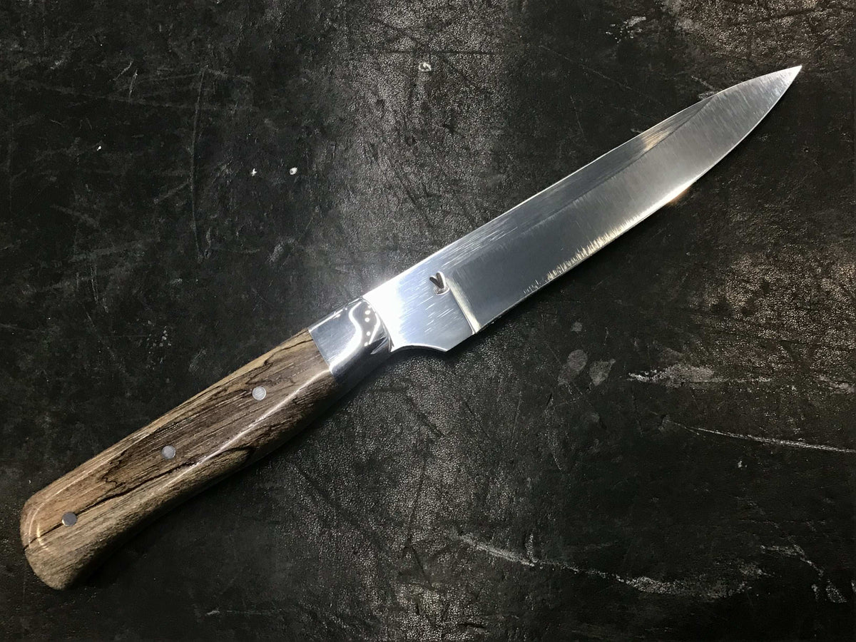 V - Series Paring Knife in CPM 154 - 304 SS Bolster & Texas Spalted Pecan - Knife Shift