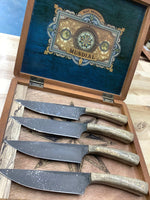 Spalted Pecan Steak Knife Set