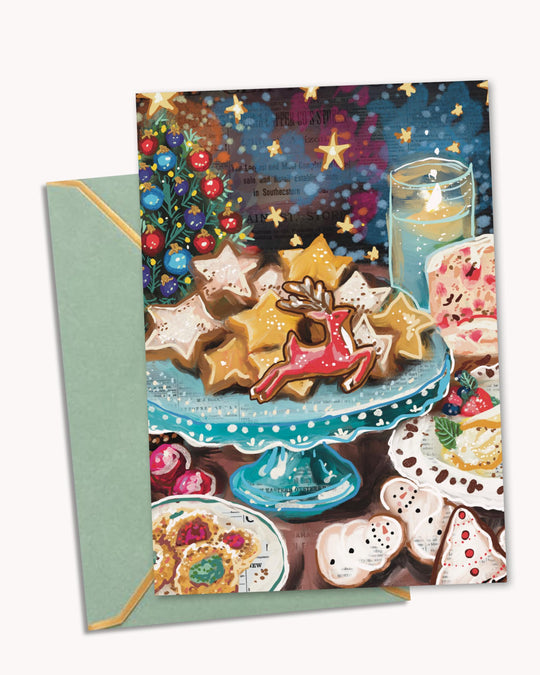 Holiday Baking - Limited Edition Greeting Card / Fine Art Print - Knife Shift