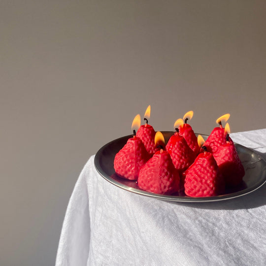 Strawberry Candles - 8 Pack - Knife Shift