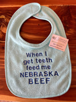 Bibs - Baby ' Eat Beef ' Bibs - Knife Shift