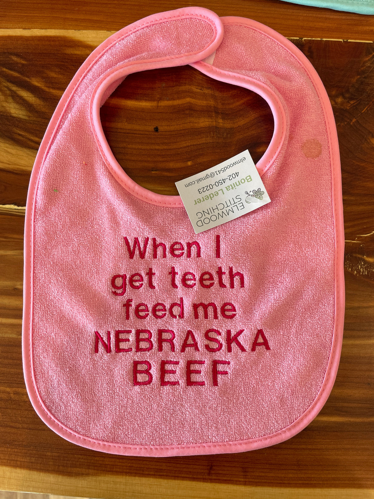 Bibs - Baby ' Eat Beef ' Bibs - Knife Shift