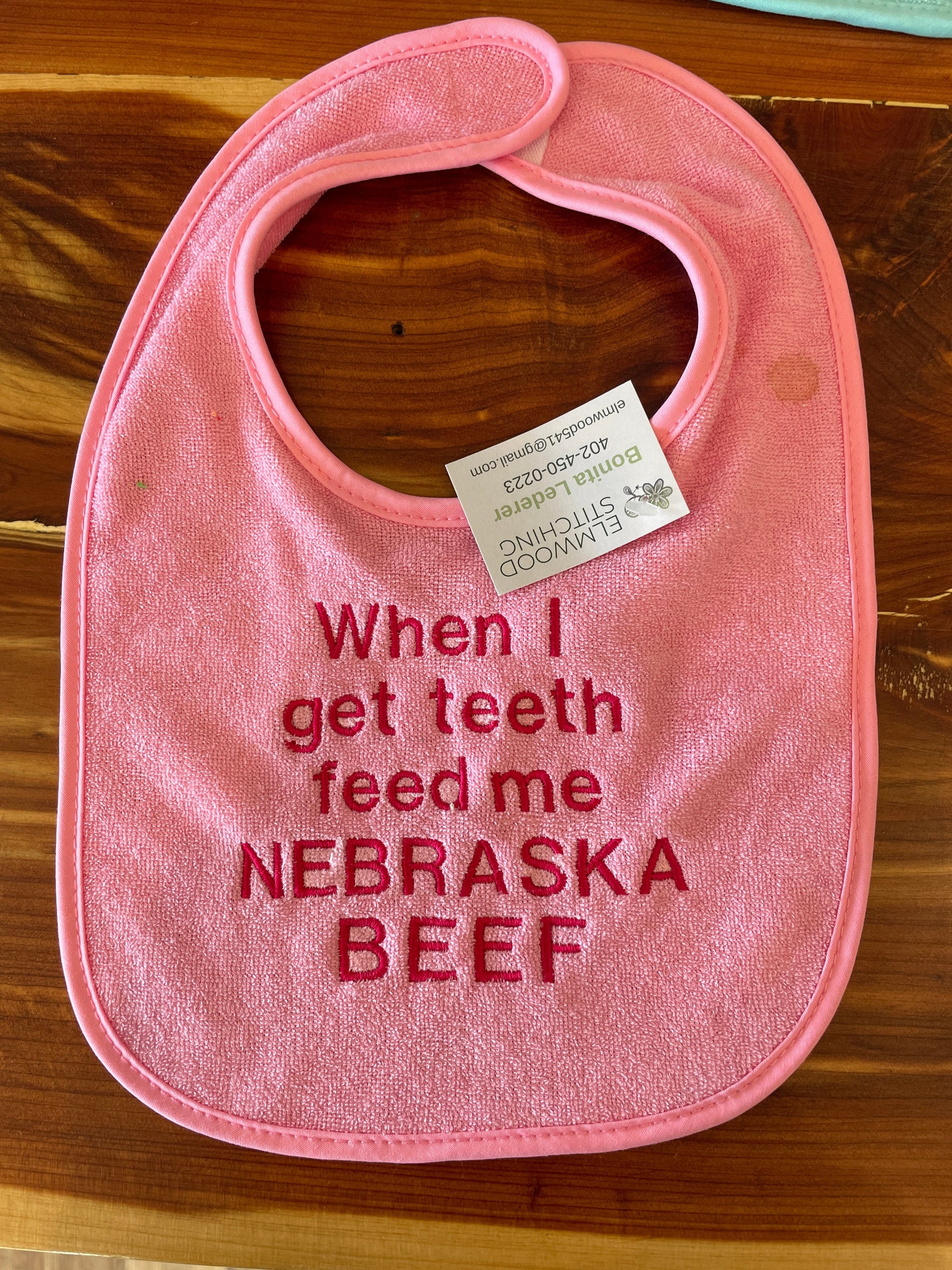 Bibs - Baby ' Eat Beef ' Bibs - Knife Shift