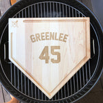 Full Size (17" x 17") Home Plate Cutting Board With Trough - Knife Shift