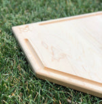 Full Size (17" x 17") Home Plate Cutting Board With Trough - Knife Shift